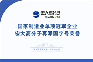 喜報|制造業單項冠軍企業：宏大高分子再添國字號榮譽！
